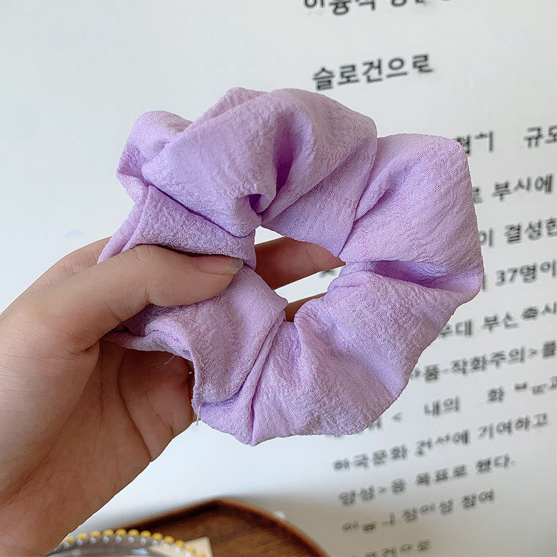 Dây Buộc Tóc Dây Buộc Cổ Điển Đơn Giản Dây Cao Su Co Giãn Màu Trơn Cho Nữ Dây Buộc Tóc Đuôi Ngựa Thường Ngày Phụ Kiện Tóc