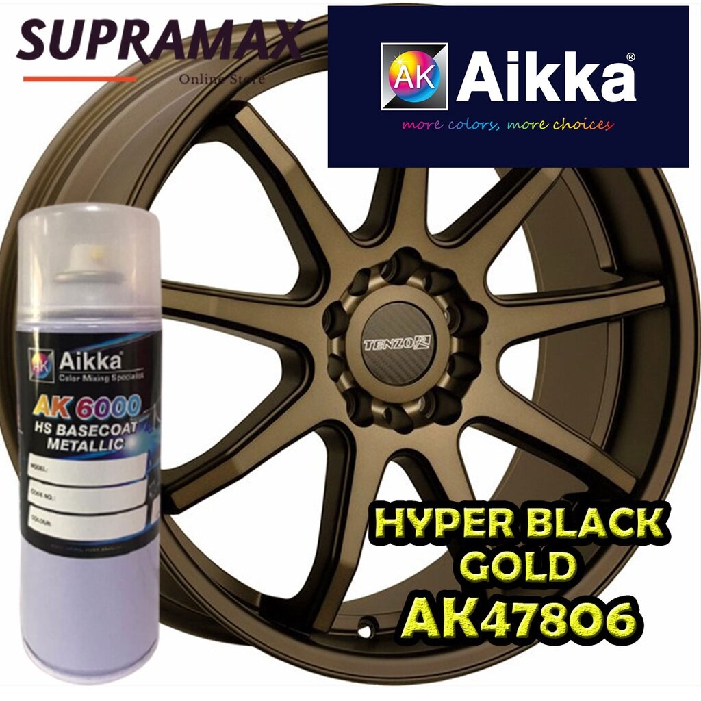 [Sport Rim Paint HYPER BLACK GOLD AK47806] AIKKA Sport Rim 2K Paint DIY ...