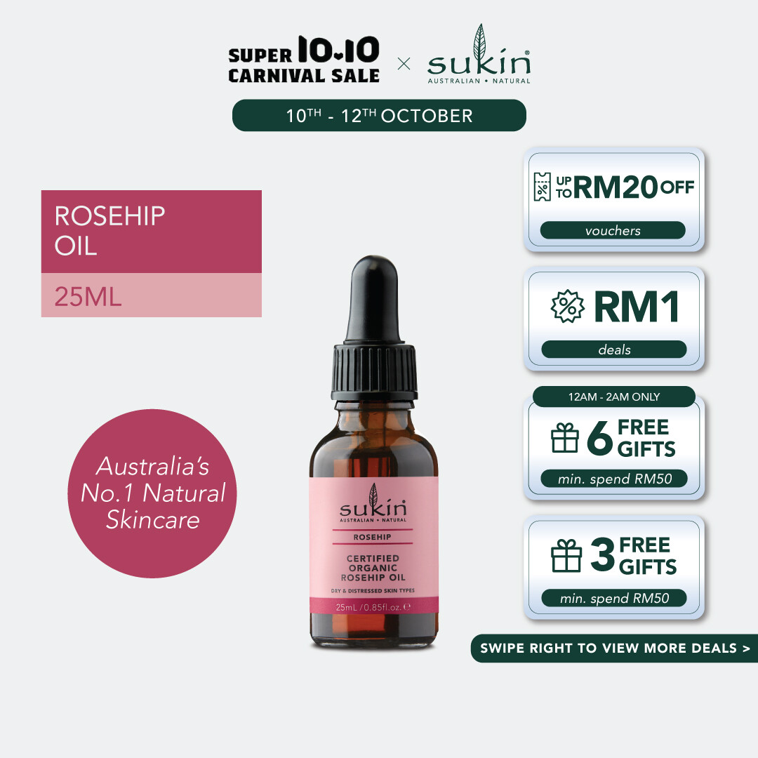 Gambar Sukin Certified Organic Rosehip Oil (25ml)