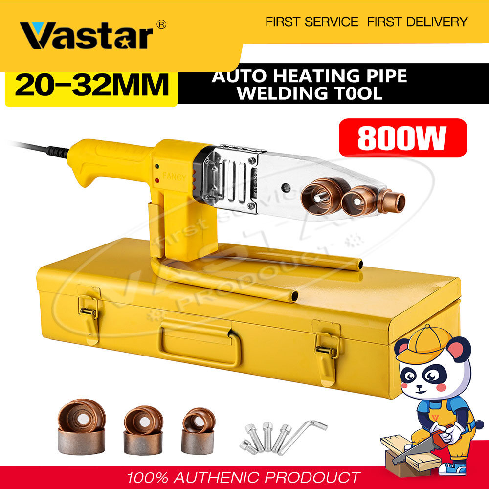 Vastar【với máy cắt ppr miễn phí + hộp sắt] máy hàn ppr cây lớn 1000w bộ máy hàn ống nhựa 20mm-63mm bộ đầu dụng cụ gia nhiệt cho ống nhựa ppr pb pe ppr đang giảm giá