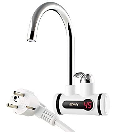 Plugless Tap Instant Thankless Digital Electric Hot Water Tap for any Basin Mount ...
