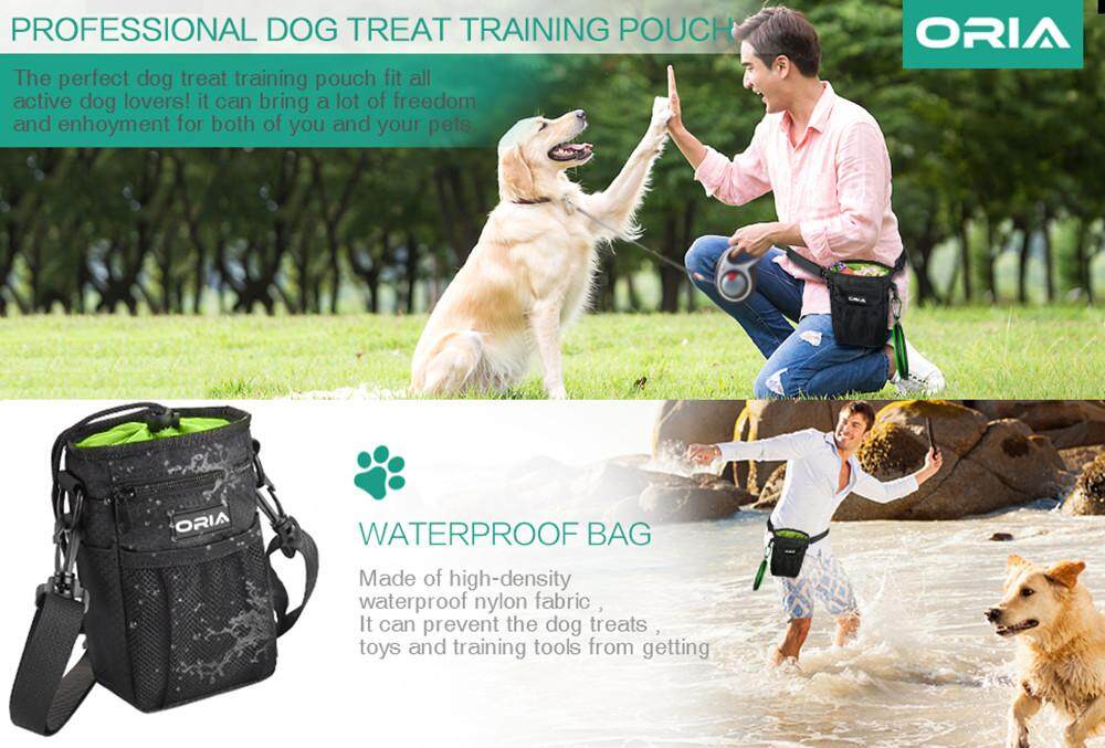 oria chó trị túi huấn luyện túi, huấn luyện thú cưng eo túi với dây đeo có thể điều chỉnh & ốp tô cho chó & lưu trữ cho điều trị, đồ chơi và đào tạo phụ kiện-xanh lá 1