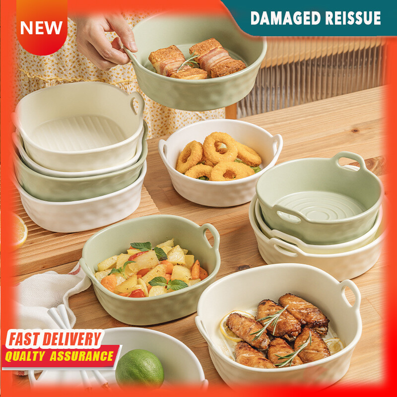 Gambar Air Fryer Special Bowl High Temperature Ceramic Baking Bowl Microwave Oven Suitable for Baking Tray Fruit Salad Bowl