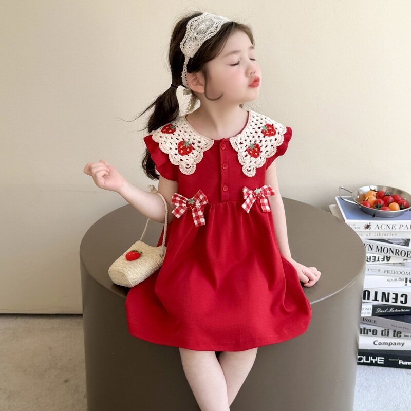 Đầm giáng sinh bcbl cho trẻ em gái, váy bó lễ hội màu đỏ cho trẻ mới biết đi, Đầm hóa trang lễ kỷ niệm một tuổi