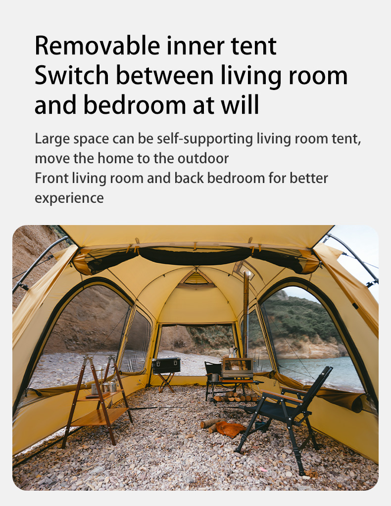 Naturehike outdoor camping dune 10.9 tent one bedroom one living room large space 4-6 person family tent · v35