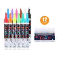 DUKEEN 12PCS Set Liquid Chalk Marker Pens Erasable Multi Colored Highlighters LED Writing Board Glass Window Art 8 Colours Marker Pens