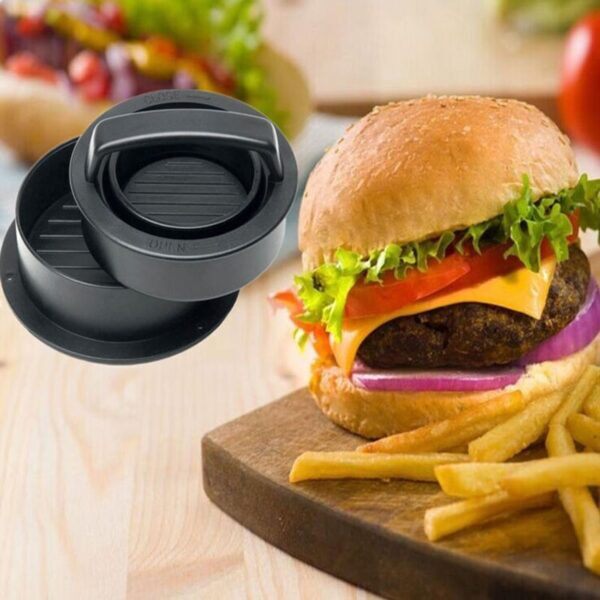 Gambar ABS 16 Non Stick Chef Cutlets Hamburger Forms Press Cutletses Burger Maker Mould Meat Beef Grill Press