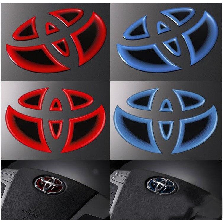 Biểu Tượng Vô Lăng Tạo Kiểu Cho Xe Toyota Đề Can Nhãn Dán Logo Huy Hiệu VIOS Altis