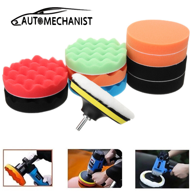 Auto mechanist 12 cái đánh bóng xe miếng bọt biển tự động làm đẹp đánh bóng sáp tấm đánh bóng đánh bóng xe Bộ Mút xốp
