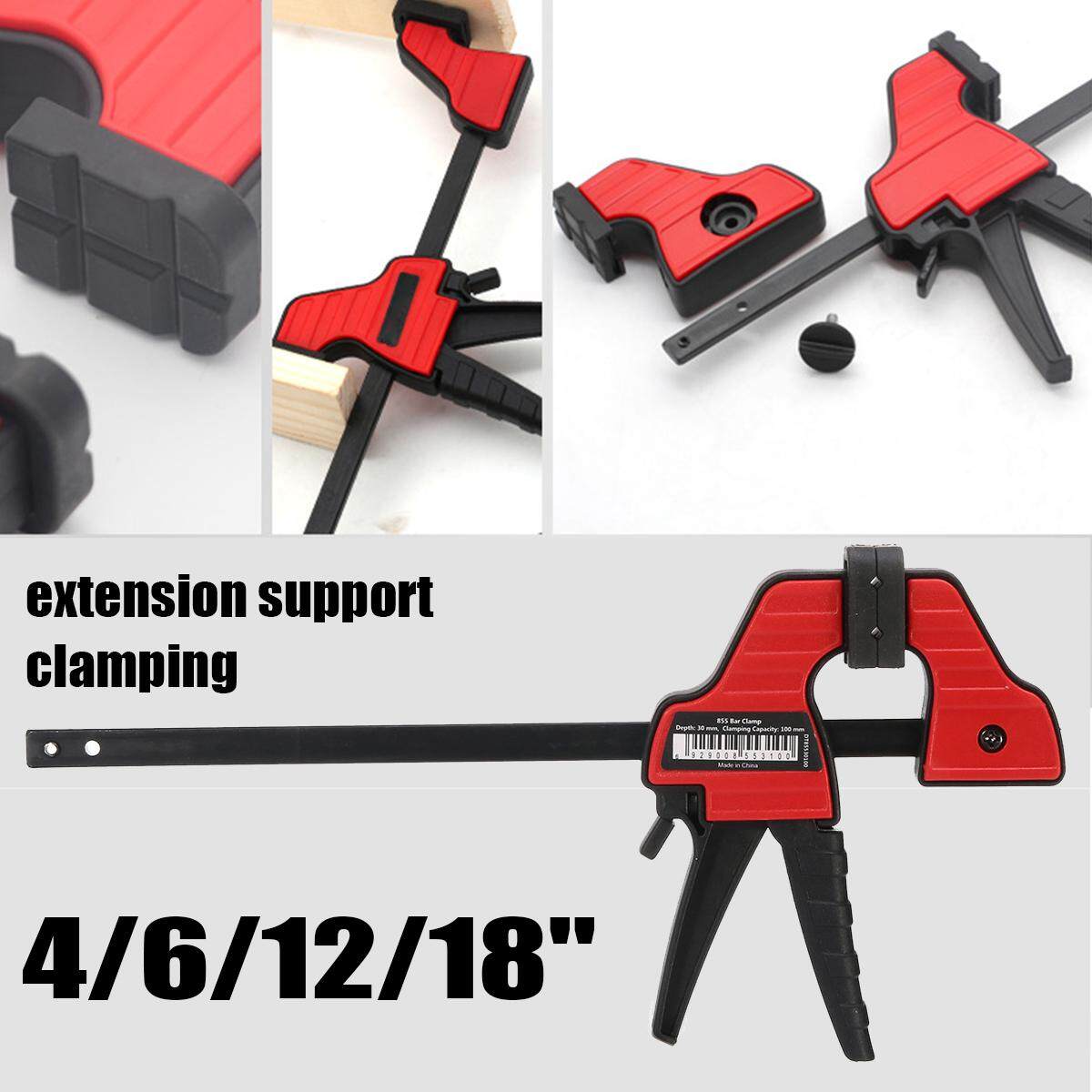 4 inch DURATEC Heavy Duty Strong Clamping Force Durable Quick Grip One-Handed Bar Clamp for Woodworking