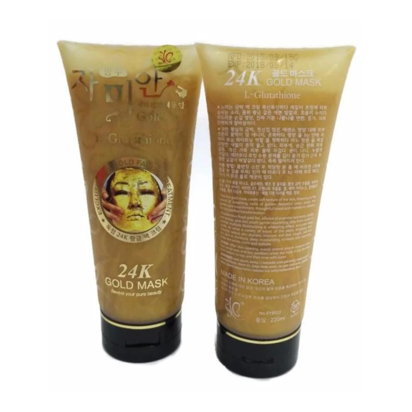 24K GOLD MASK L-GLUTATHIONE PEEL OFF MASK 220ML