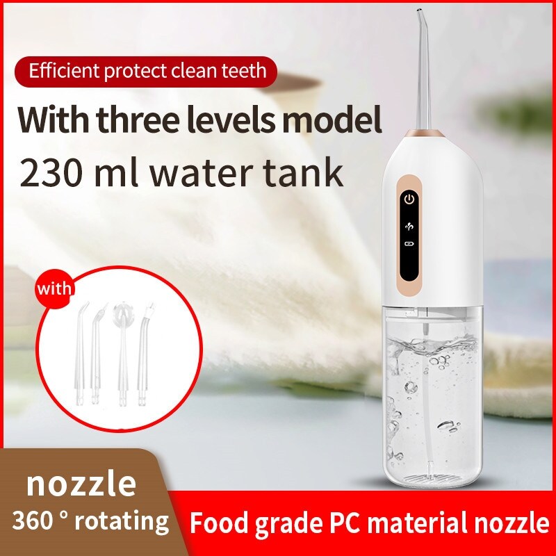 Gambar ?Ready? Portable Water Flosser De AguaOral Irrigator USB Rechargeable Teeth Cleaner Fio Dental Agua