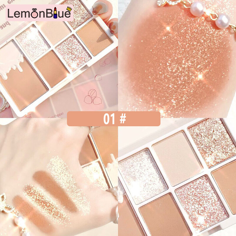 Gambar LemonBlue 7 Color Eye Shadow Palette Natural Glitter Pearly Matte Eye Shadow Long Lasting 7 Color Eye Shadow Palette Natural Glitter Pearly Matte Eye Shadow Long Lasting Waterproof Eye Makeup