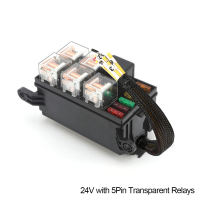 iriisy hộp chuyển tiếp 12V/24V cho xe ô tô Bộ chuyển tiếp 6 khe hộp chuyển tiếp cầu chì ATC/ATO 6 khối cầu chì với bộ chuyển tiếp 6 cái