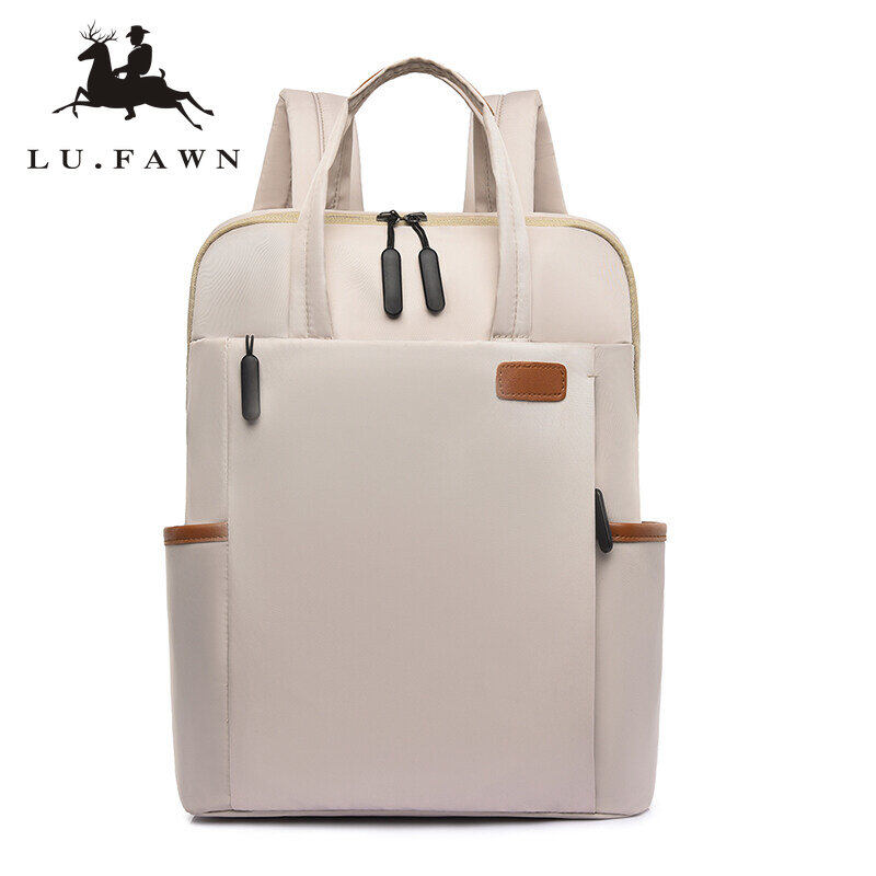 LU FAWN Túi Đựng Máy Tính Màu Xu Hướng Thời Trang Mới Ba Lô Vải Oxford Không Thấm Nước, Dung Tích Lớn Với Các Ngăn Nhẹ Và Không Bị Vỡ (1258 ）
