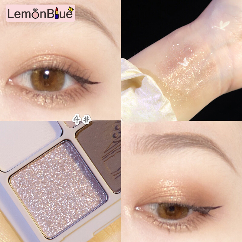 Gambar LemonBlue Waterproof Eye Shadow Palette Bright Makeup 4 Colors Shiny Cosmetics For Girls For Girls And Women Bright Makeup 4 Colors Shiny Cosmetics Waterproof Eye Shadow Palette