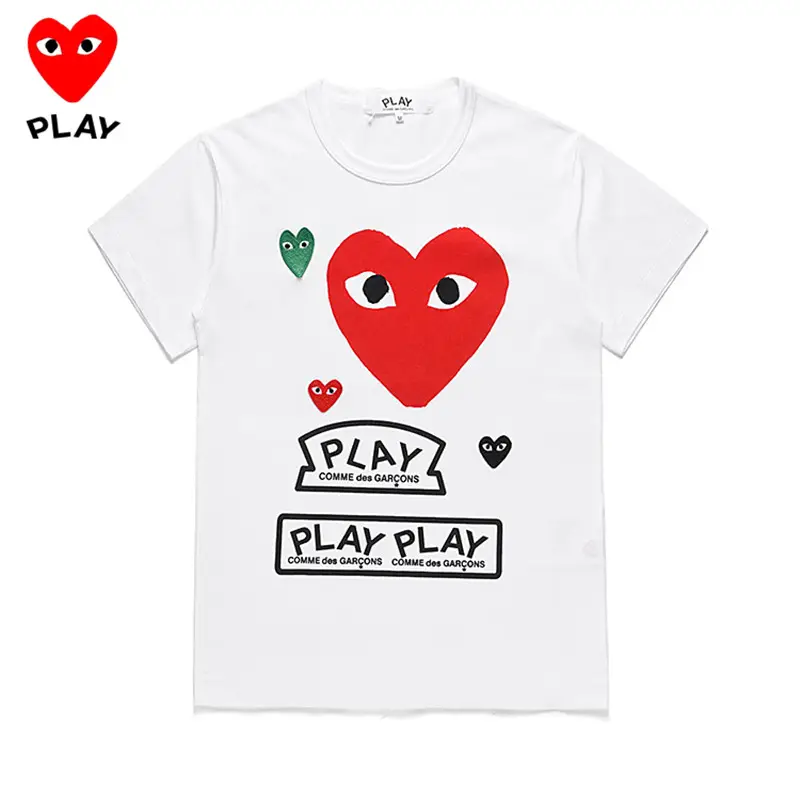 comme des garcons heart print