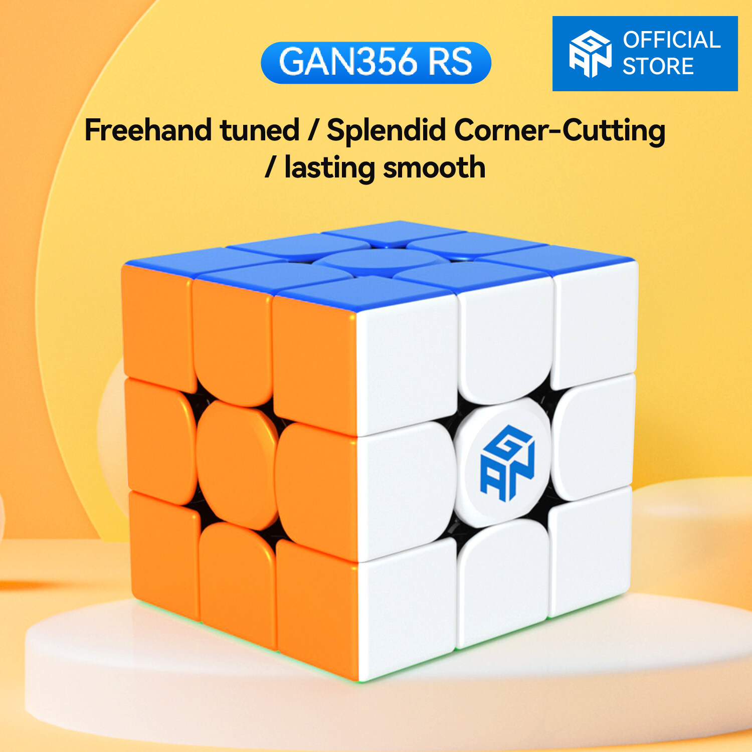 GAN356 RS Magic Cube 3x3 Speed Cube 356RS 3x3x3 Cube Puzzle Toys For Kid Beginner(Stickerless)
