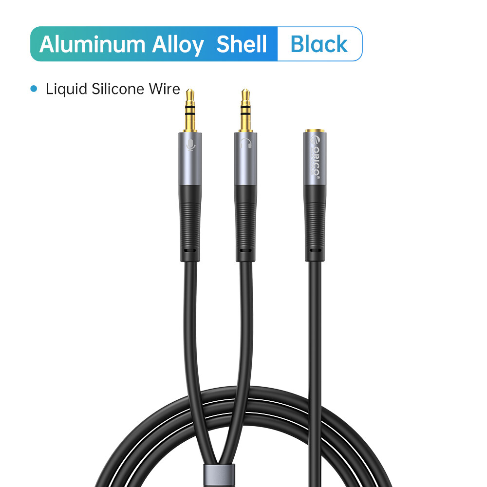 Đầu chia tai nghe orico cho máy tính bộ chia âm thanh cáp cho micro giắc cắm hệ thống stereo dây cổn