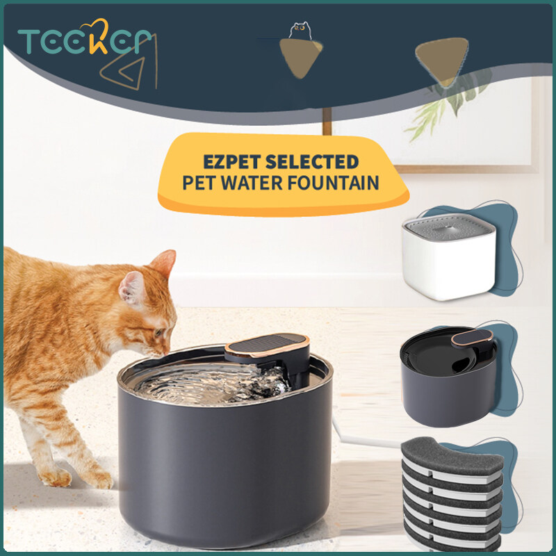 T eeker Pet Cat Water Fountain 2.2L Water Cat Water Dispenser Automatic Pet Wate Dispenser Cat Drinking Bottle ราคา 233 บาท*ส่งฟรี