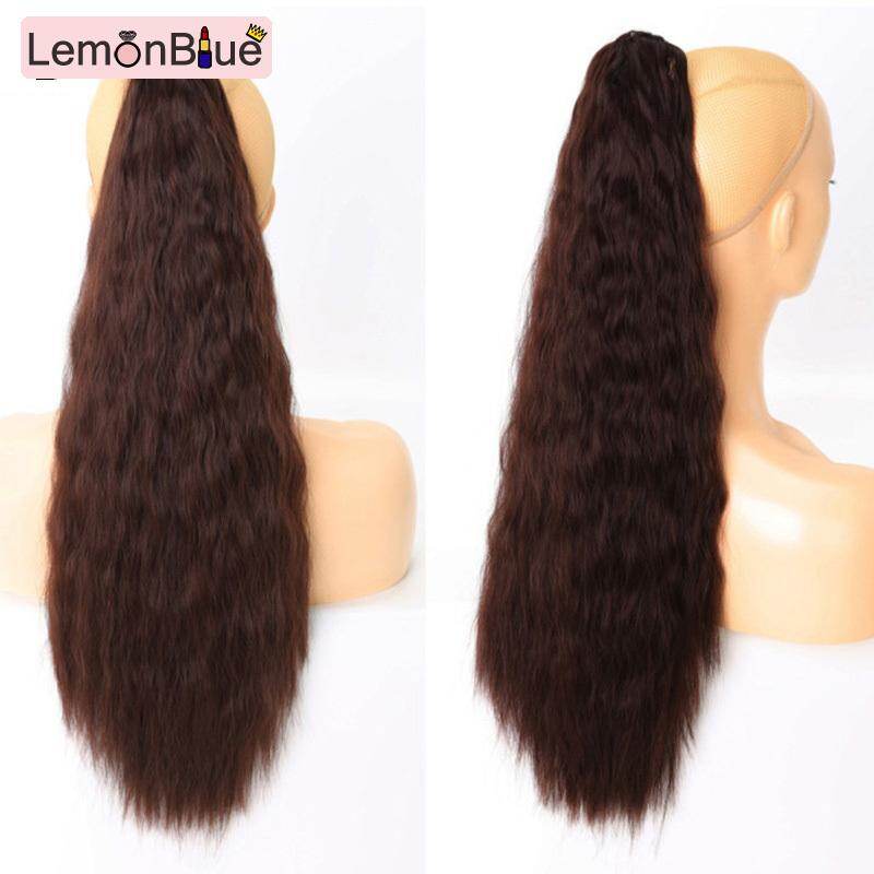 Gambar LemonBlue Claw Ponytail Wig Fluffy Long Curly Hair Extension Natural Heat Resisting Wigs D
