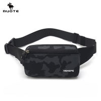 AUOTE Men Sports Waist Bag Fashion Men Bag Chest Bag Shoulder Bag Sports Bag Waterproof Oxford Dual Zipper Large Capacity Design Running Bum Bag Portable Gym Bag for Running Cycling Hiking Walking