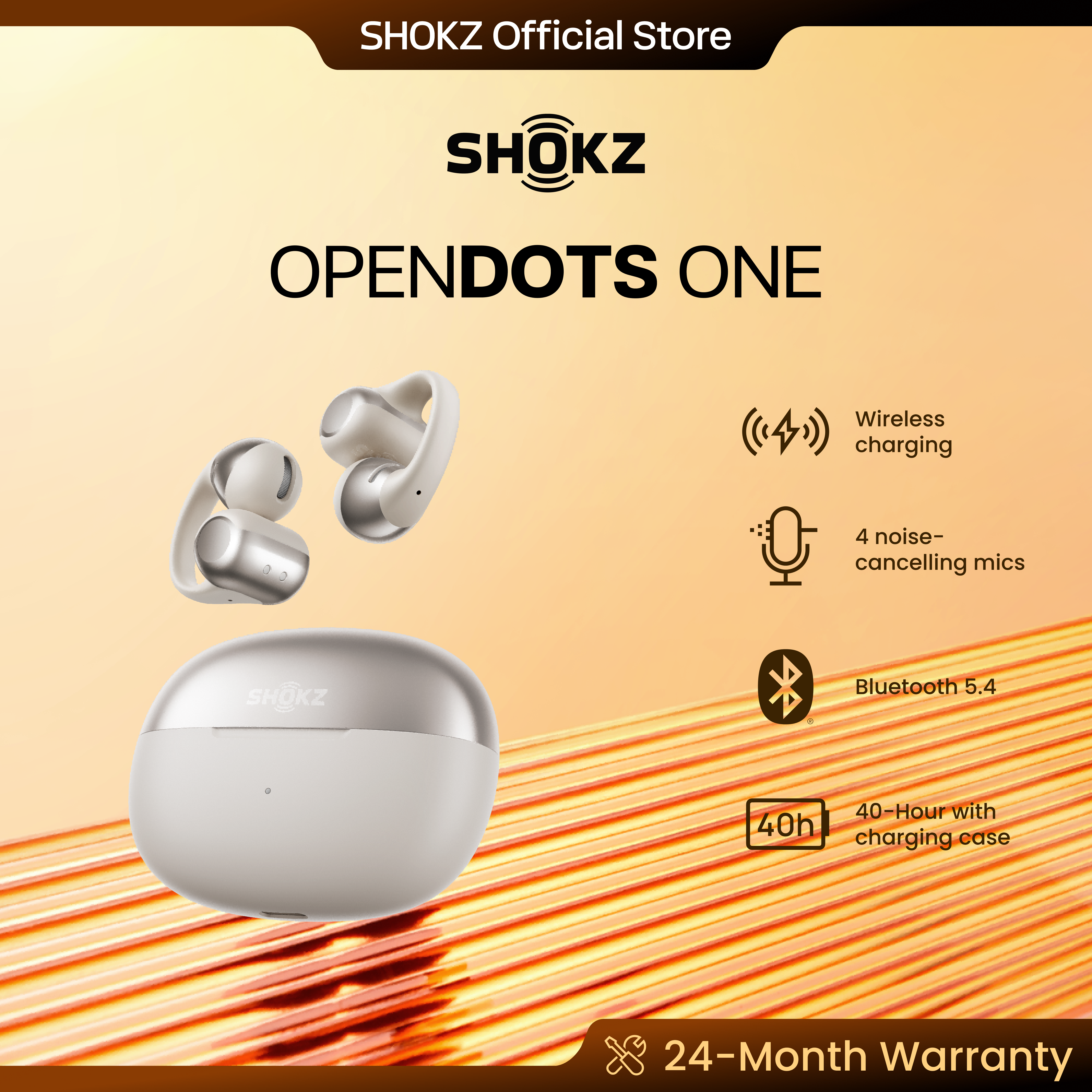 NEW Shokz OpenDots ONE E310 titanium ring ear clip Bluetooth sports headset 6.5g, super battery life support fast charging support wireless charging,  dual-device connection.
