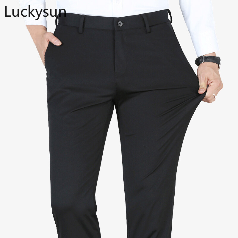 [29-40] Seluar hitam Lelaki biasa sesuai pejabat tidak Formal pejabat Seluar panjang Seluar panjang