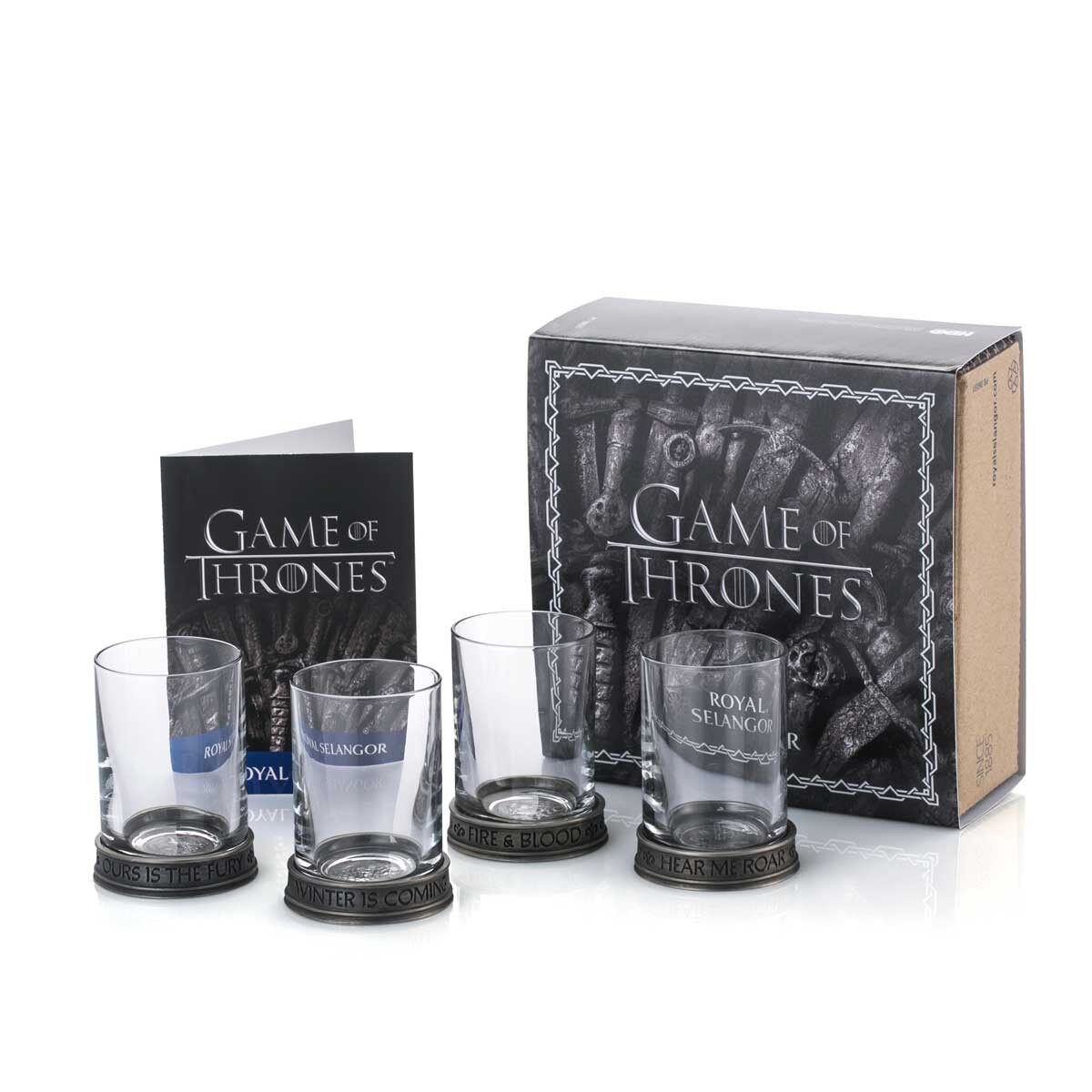 Gambar Royal Selangor Game of Thrones Collection Pewter House Sigils Shot Glass Quartet Gift