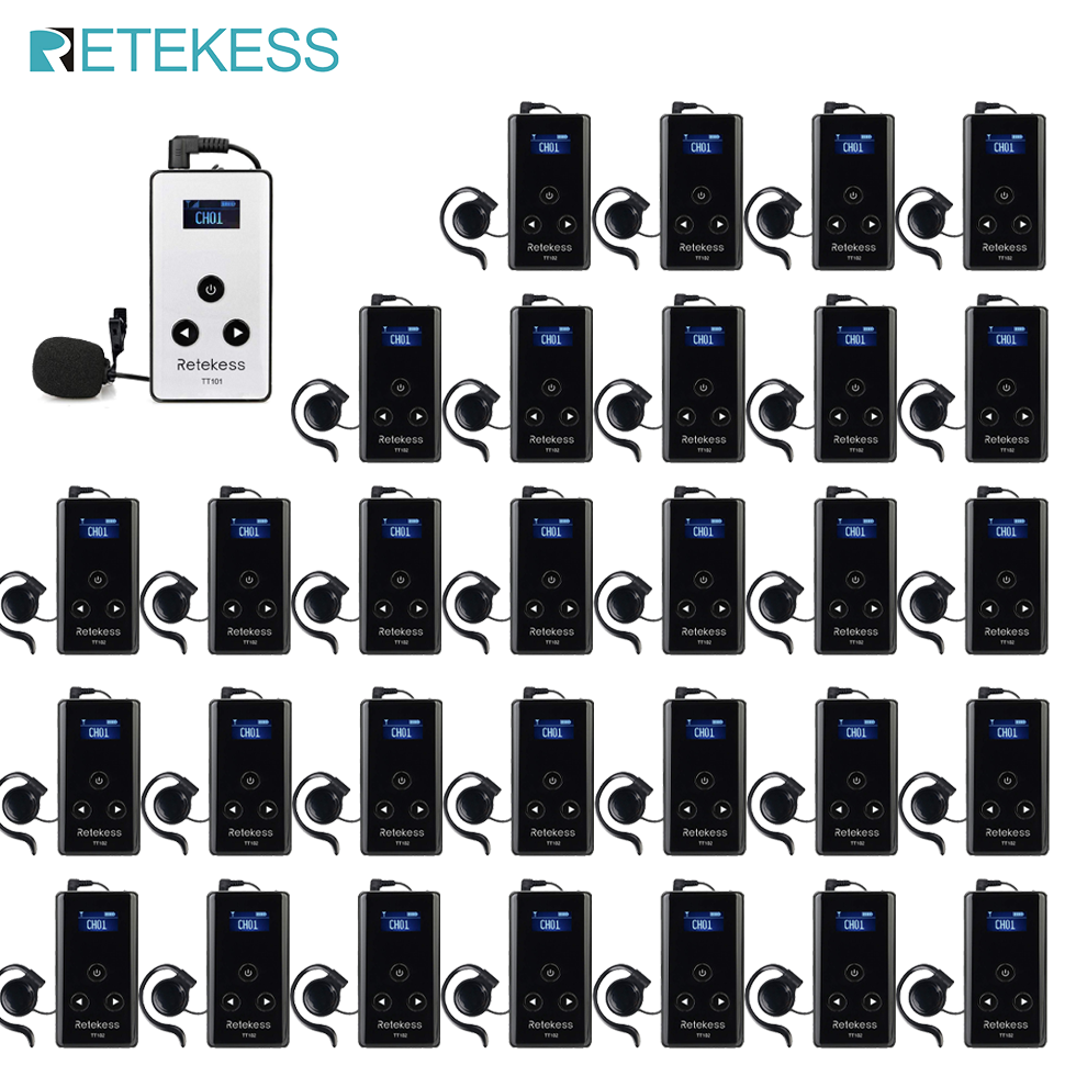 Retekess TT101 Wireless Tour Guide Long Standby Monitoring Mute Switch Assistive Listening System for Church Simultaneous ราคา 915 บาท*ส่งฟรี