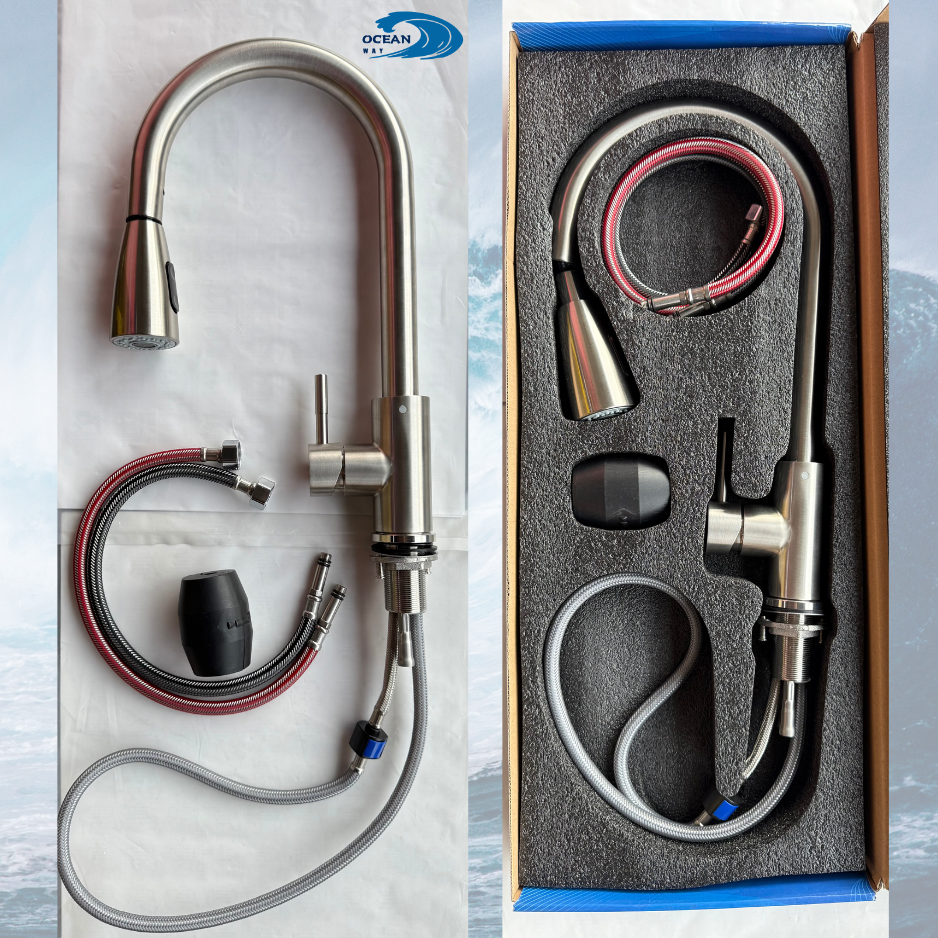 Oceanway Stainless Steel Kitchen Sink Mixer Pull Out Deck-Mounted Faucet Harga  279 Ringgit*Penghantaran Percuma