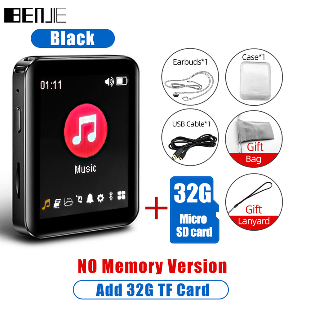 BENJIE Máy Nghe Nhạc MP3 Bluetooth X1 Tích Hợp Loa Máy Nghe Nhạc MP4 Bluetooth 5.0 Nhạc Hifi Màn Hìn