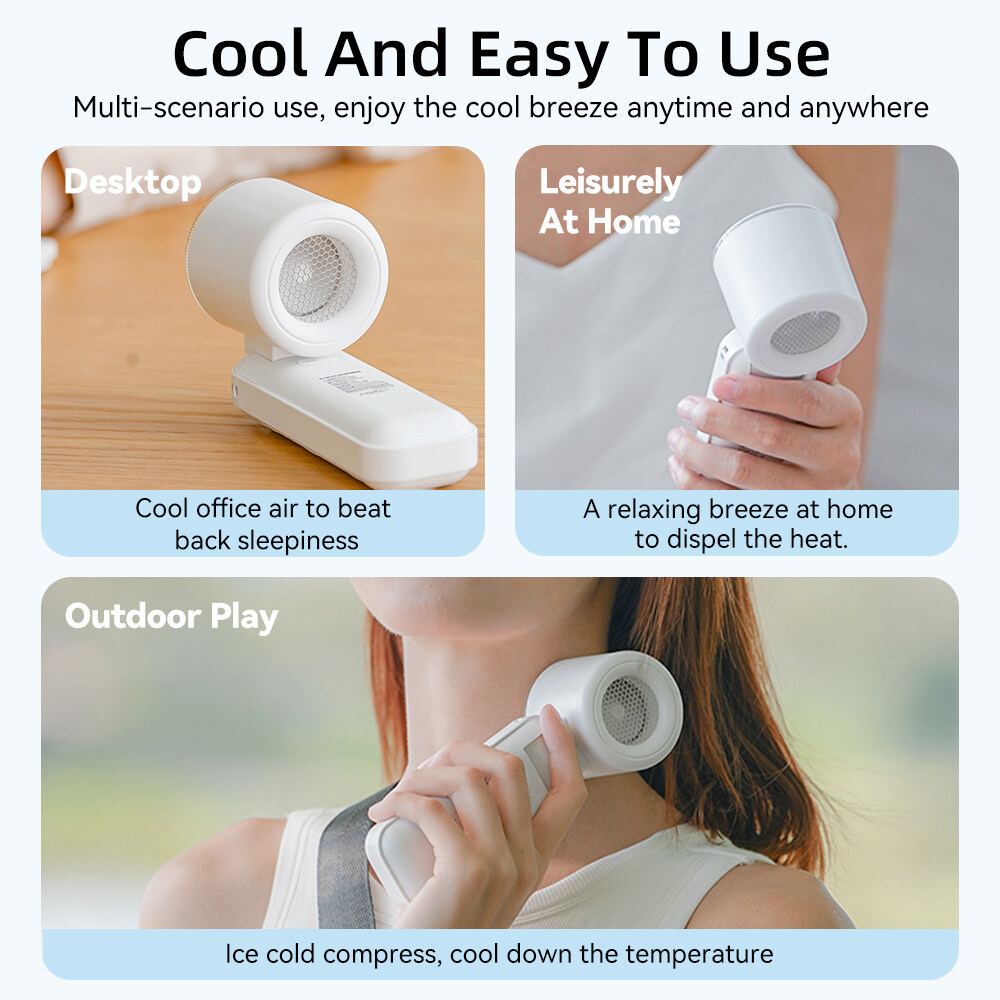 Portable Foldable Handheld Fan 5 Speed Rechargeable Cooling Fan_voghion.com