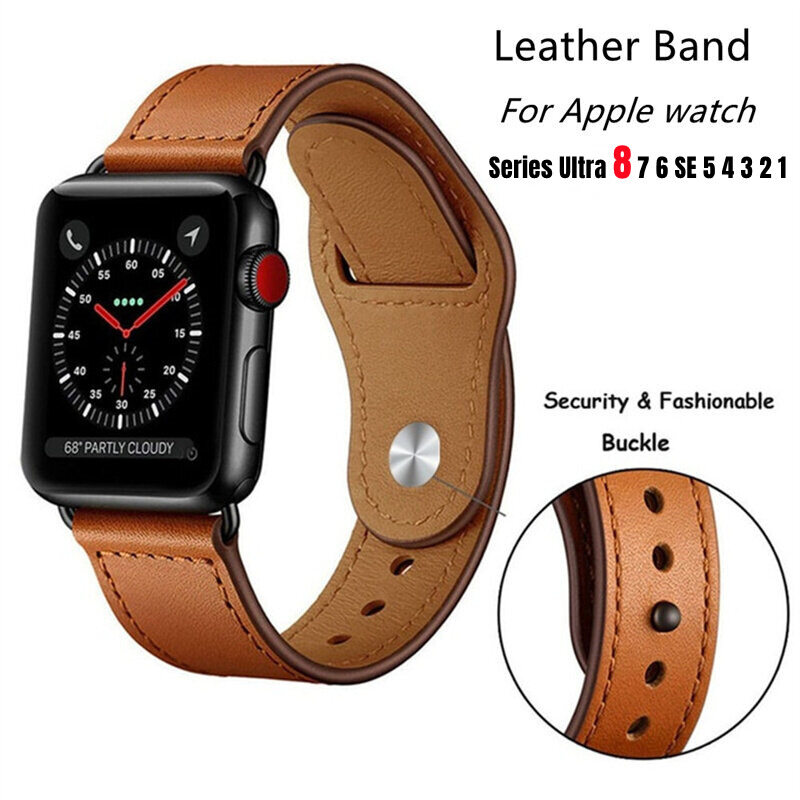 Dây da tiên tiến cho vòng đeo đồng hồ Apple siêu 49mm 44 42 38mm cho Apple Watch Dòng 8 7 6 SE 5 4 3 2 1 45mm 40 41mm Phụ Kiện Vòng tay thể thao