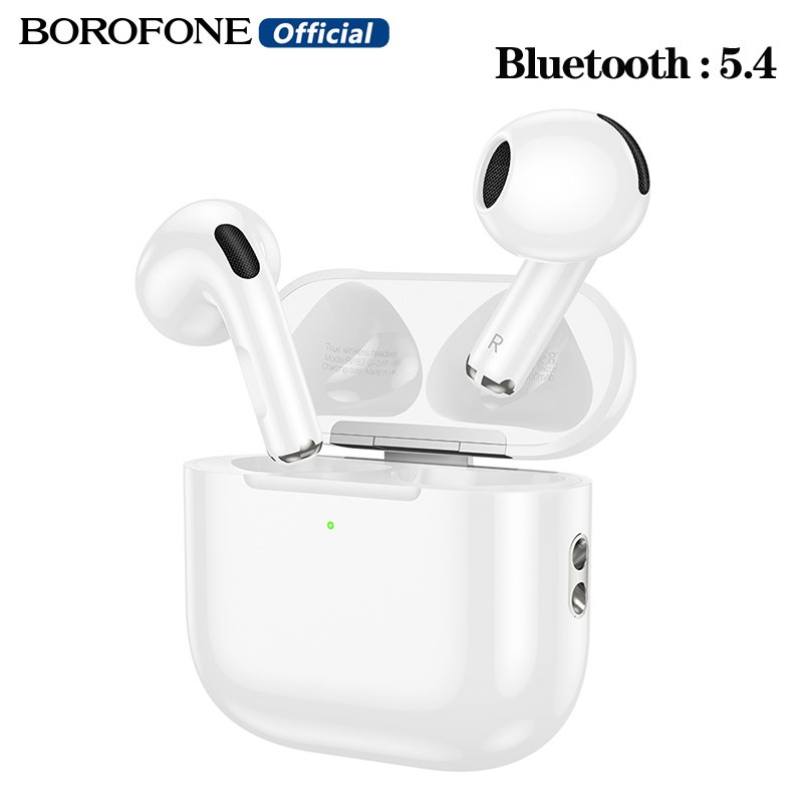 Borofone bw83 không dây chuẩn TWS Tai nghe Tai nghe bluetooth bt5.4 với Mic tai nghe thể thao âm thanh nổi 300mAh siêu Tuổi thọ pin dài hỗ trợ trượt điều chỉnh cho Iphone Android tất cả các điện thoại thông minh phổ