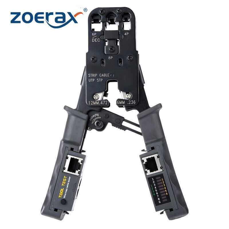 Zoerax cho đầu cắm mô-đun rj45 rj12 rj11 đầu nối mạng dụng cụ uốn và kiểm tra cắt dải