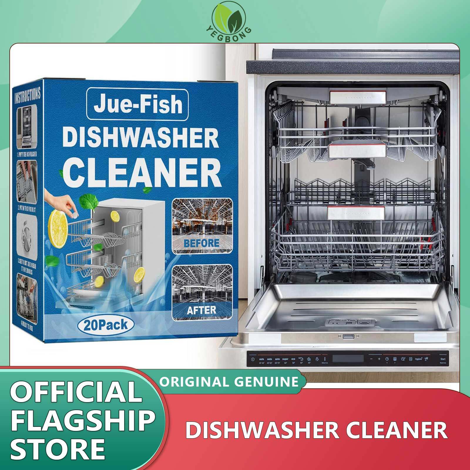 Jue-Fish 20Pcs Washing Machine Dishwasher Cleaner Stain Grease Remover Limescale Cleaning Dishwasher Cleaning Sheets Cruelty-Free Kitchen Cleaning Tools No Cruelty Effective Cleaning Tool Natural Dishwasher Grease Remover Deep Cleaning Deep Cleaning Sheet ราคา 139 บาท*ส่งฟรี