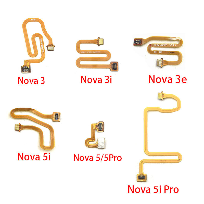 Nút home cảm biến vân tay touch id đầu nối flex cáp cho huawei nova 3 3i 4 4e 5 5i pro p10 p20 pro p30 lite bộ phận thay thế