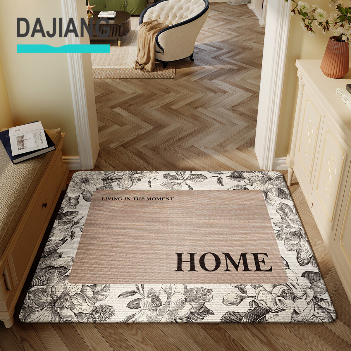 Dajiang Thảm lót sàn thảm trải cửa vào thảm karpet cho phòng tắm phòng khách Thảm lót sàn thảm thảm cho phòng ngủ thảm bếp Thảm tắm nhà bếp thảm lót sàn trang trí nội thất