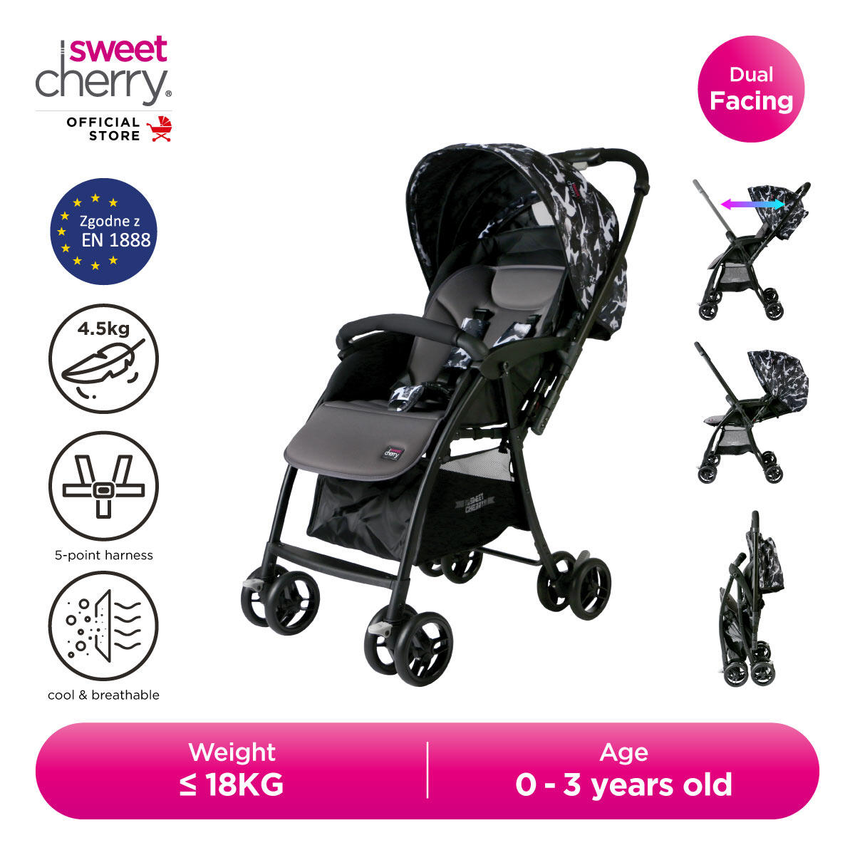 sweet cherry stroller compact