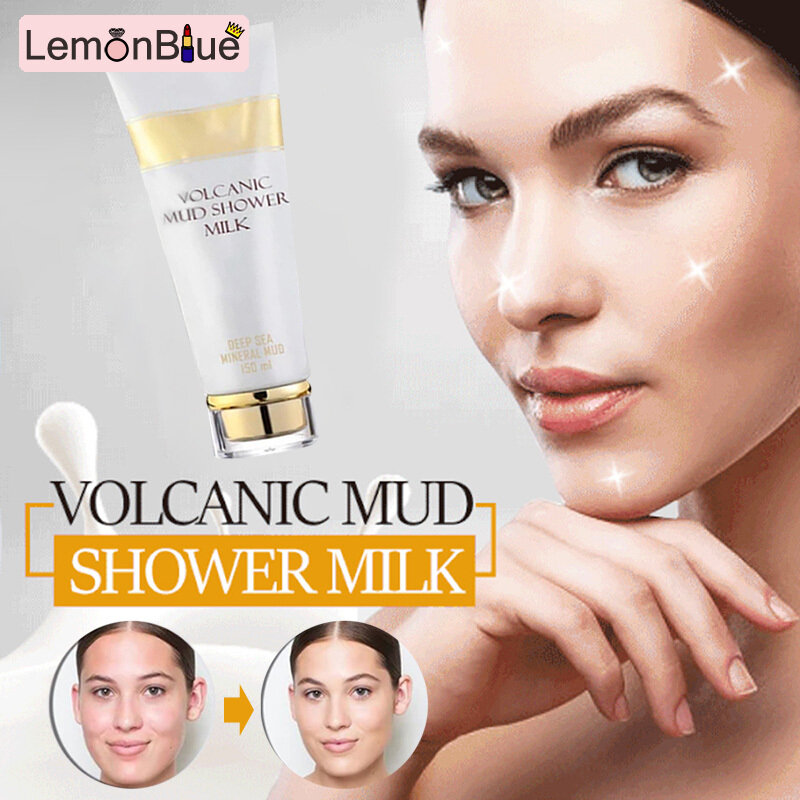 Gambar LemonBlue bubble kiss deep sea mud volcanic mud body whitening shower gel skin bath milk whitening artifact