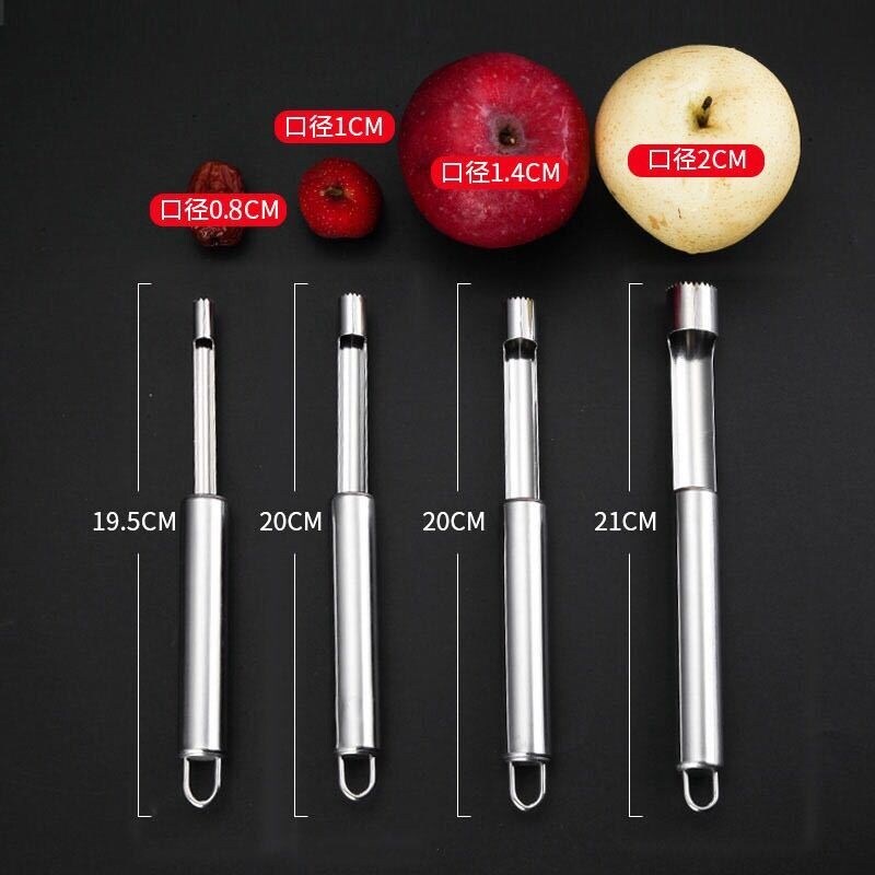 Gambar Stainless steel hawthorn red jujube corer household tool function cherry apple de seed core artifact fruit kitchen supplies