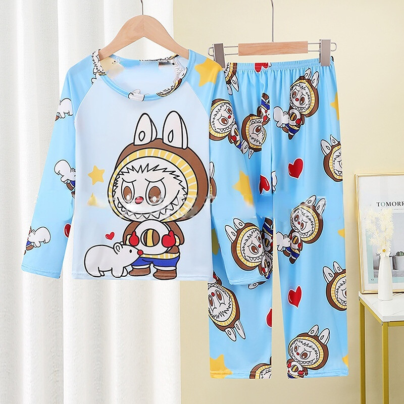 IQANGEL Bộ Quần Áo Trẻ Em Đồ Ngủ Cotton Cho Em Bé Bộ Quần Và Áo Ấm Cotton Cho Bé Trai Và Bé Gái