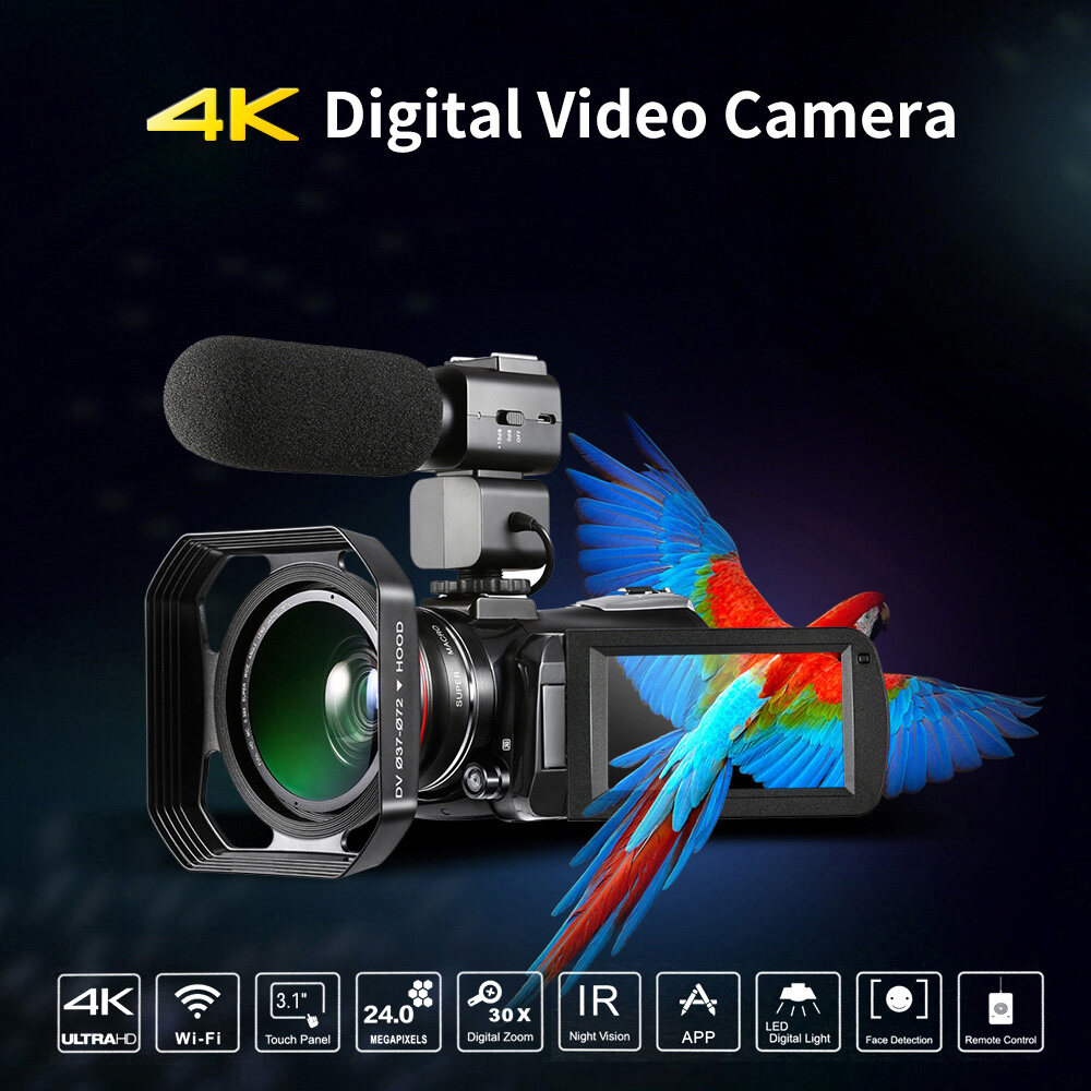 ordro ac3 4k wifi digital video camera camcorder