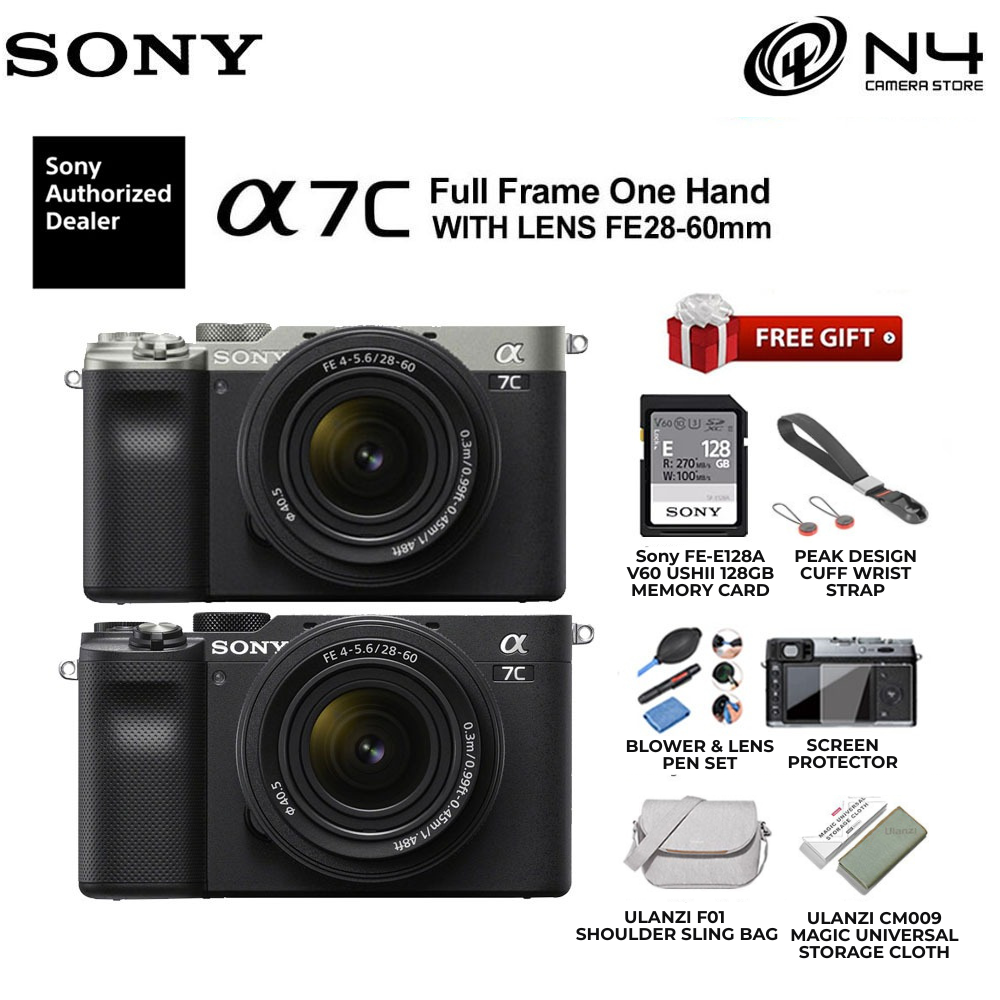 Sony Alpha A7C/A7 C Body & Kit Full frame Compact camera-Pro image quality for all ( 1+1 Year Sony Malaysia Warranty ) Harga  5,528 Ringgit*Penghantaran Percuma