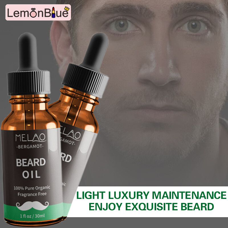 Gambar LemonBlue 30ML Men s Beard Essential Oil Portable Moisturizing Beard Growth Oil Men Men s Beard Essential Oil Portable Moisturizing Beard Growth Oil Professional Men Care Supplies Gentle Easy to Use