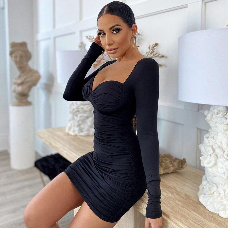 Women's Sexy Deep V-neck Long Sleeve 