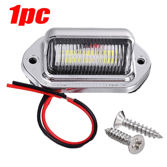 6 LED xe hơi phổ thông đèn biển đăng ký xe xe tải RV Trailer van đèn hậu giấy phép ánh sáng trắng bóng đèn đèn chống nước 12-24V