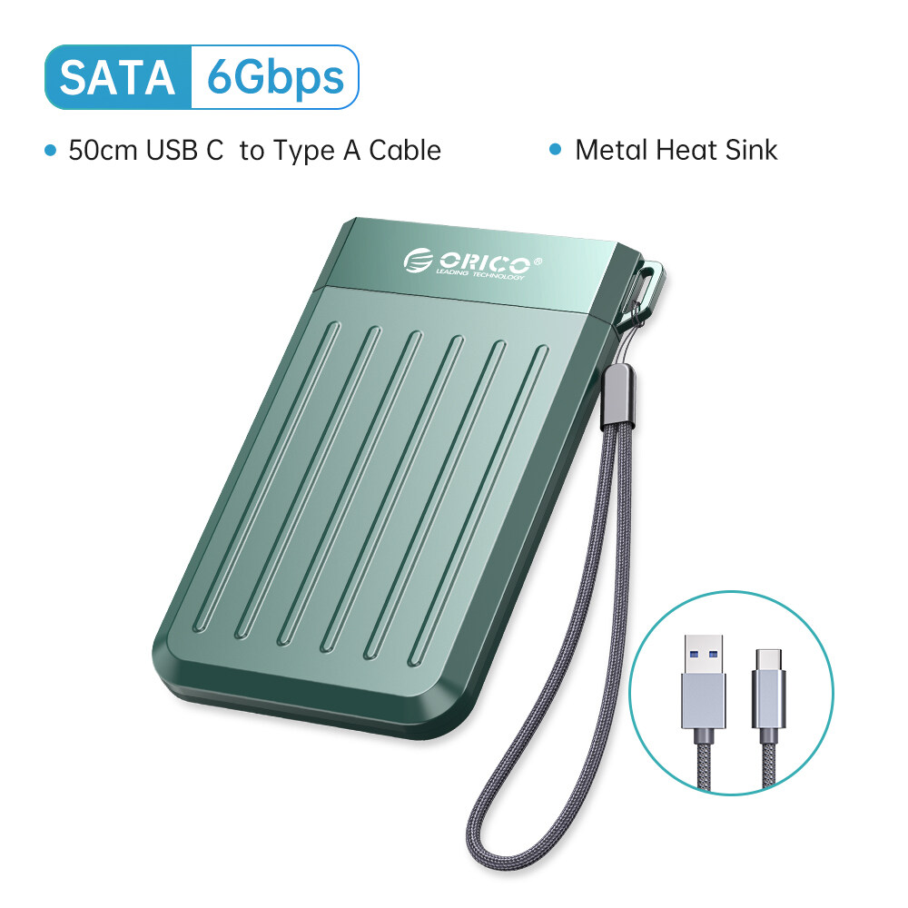 2.5 Inch HDD Trường Hợp ORICO Ổ Đĩa Cứng Gắn Ngoài Trường Hợp USB C 6Gbps HDD Trường Hợp 2.5 Inch SA