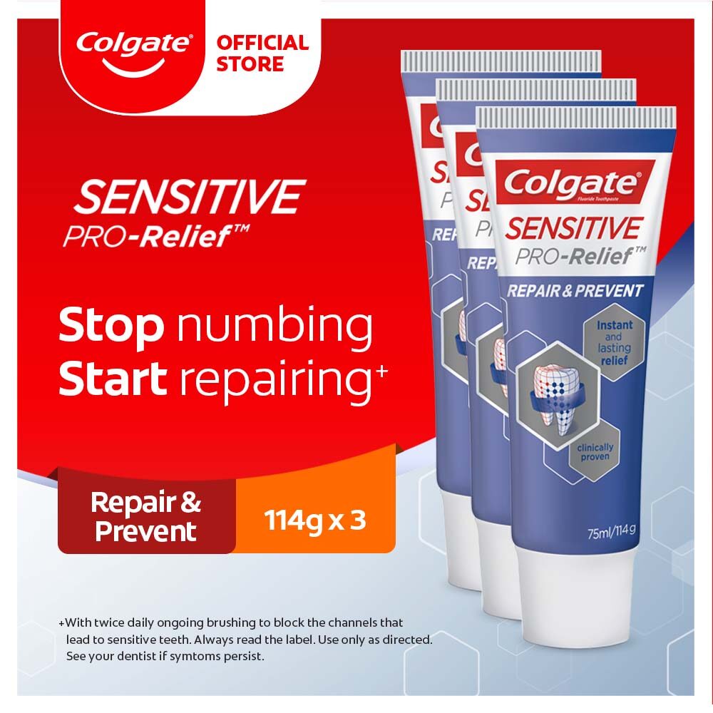 Gambar Colgate Sensitive Pro Relief Repair   Prevent Toothpaste [Bundle Of 3] Value Deal